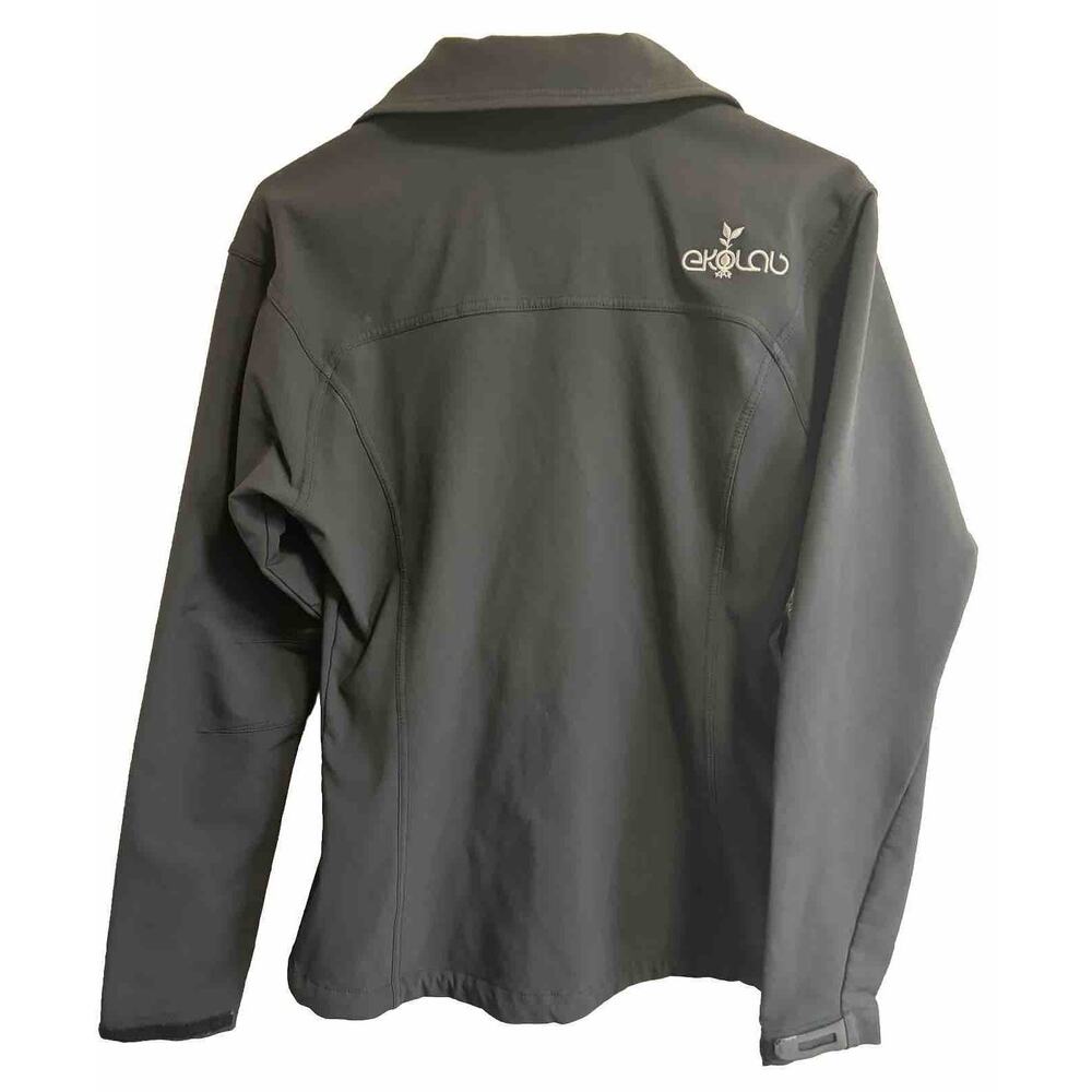 Helly Hansen Soft Shell Jacket Women’s Size M Black Mountain Hiking Logo Zipper - Picture 2 of 11